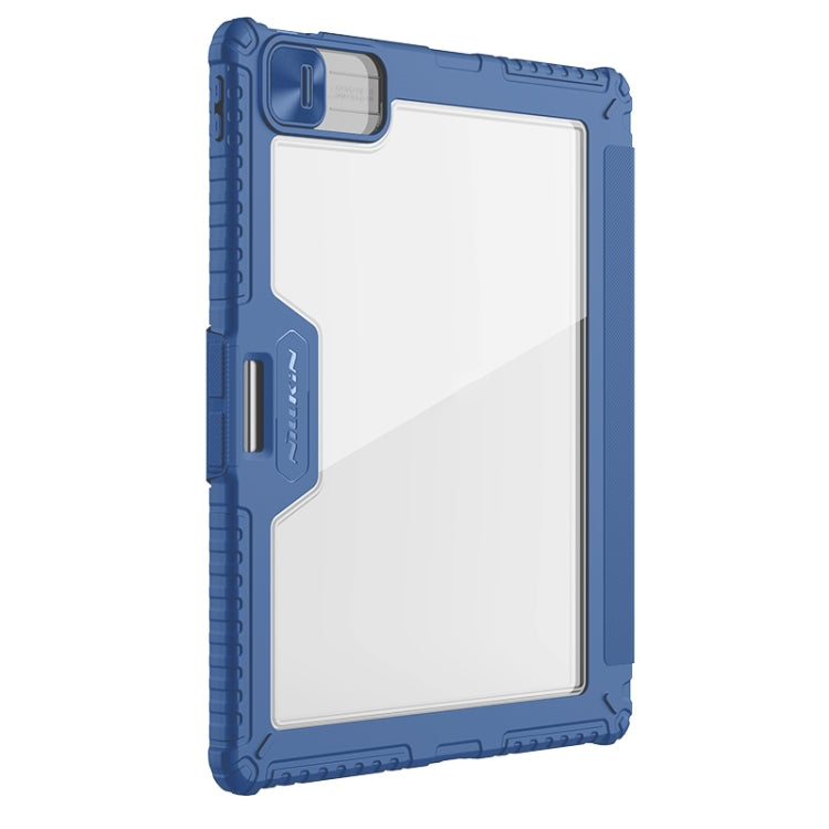 For iPad Air 13 2024 / Pro 12.9 NILLKIN Bumper Pro Multi-angle Folding Style Tablet Leather Case(Blue) - iPad Air 13 2024 Cases by NILLKIN | Online Shopping South Africa | PMC Jewellery | Buy Now Pay Later Mobicred