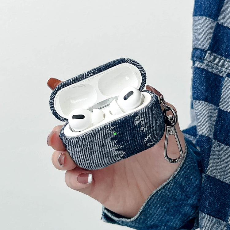 For AirPods 3 Stitching Denim Cloth Bluetooth Earphone Protective Case(Rhombus) - For AirPods 3 by PMC Jewellery | Online Shopping South Africa | PMC Jewellery | Buy Now Pay Later Mobicred