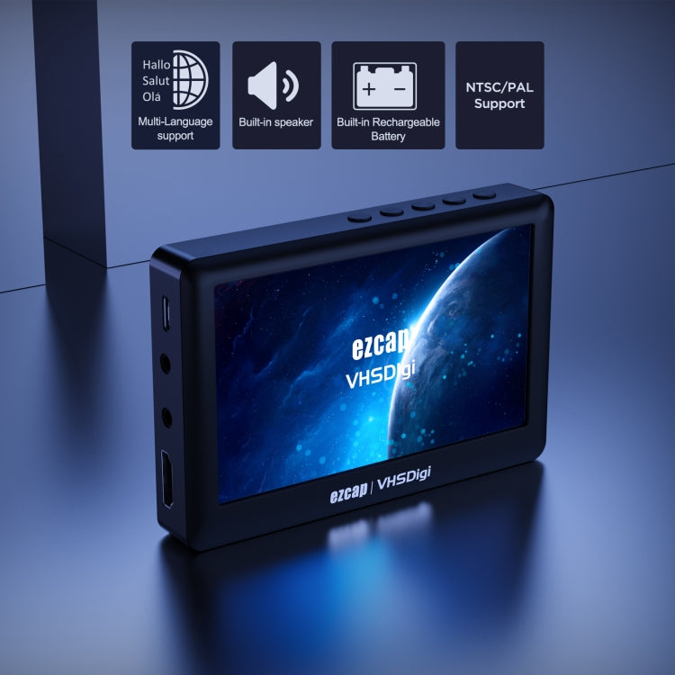 Ezcap 180 VHSDigi 4.3 inch Screen Video Capture Recording Box(Black) - Video Capture Solutions by Ezcap | Online Shopping South Africa | PMC TechLife