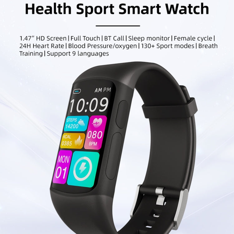 Spovan H7 BT5.3 IP67 1.47 inch Smart Sport Watch, Support Bluetooth Call / Sleep / Blood Oxygen / Heart Rate / Blood Pressure Health Monitor(Blue) - Smart Watches by SPOVAN | Online Shopping South Africa | PMC Jewellery | Buy Now Pay Later Mobicred