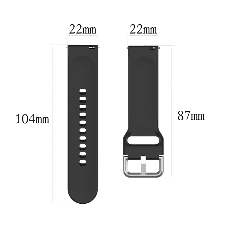 For Xiaomi Watch 2 Solid Color Metal Silver Buckle Silicone Watch Band, Size: S(Light Pink) - Watch Bands by PMC Jewellery | Online Shopping South Africa | PMC Jewellery