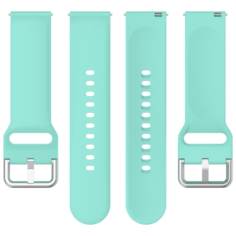 For CMF Watch Pro D395 22mm Solid Color Silver Buckle Silicone Watch Band, Size:S(Teal) - Watch Bands by PMC Jewellery | Online Shopping South Africa | PMC Jewellery
