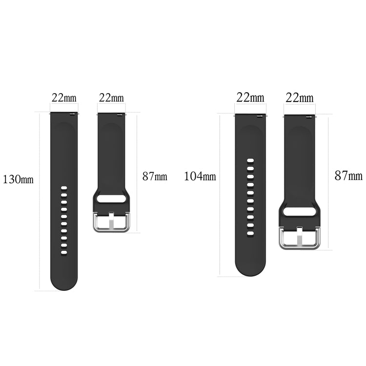 For CMF Watch Pro D395 22mm Solid Color Silver Buckle Silicone Watch Band, Size:L(Grey) - Watch Bands by PMC Jewellery | Online Shopping South Africa | PMC Jewellery