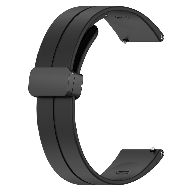 18mm Groove Folding Black Buckle Silicone Watch Band(Black) - 18mm Bands by PMC TechLife | Online Shopping South Africa | PMC TechLife | Buy Now Pay Later Mobicred