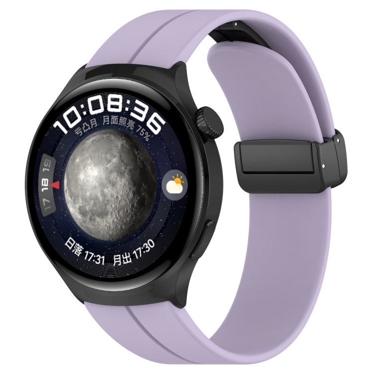 18mm Groove Folding Black Buckle Silicone Watch Band(Purple) - 18mm Bands by PMC TechLife | Online Shopping South Africa | PMC TechLife | Buy Now Pay Later Mobicred