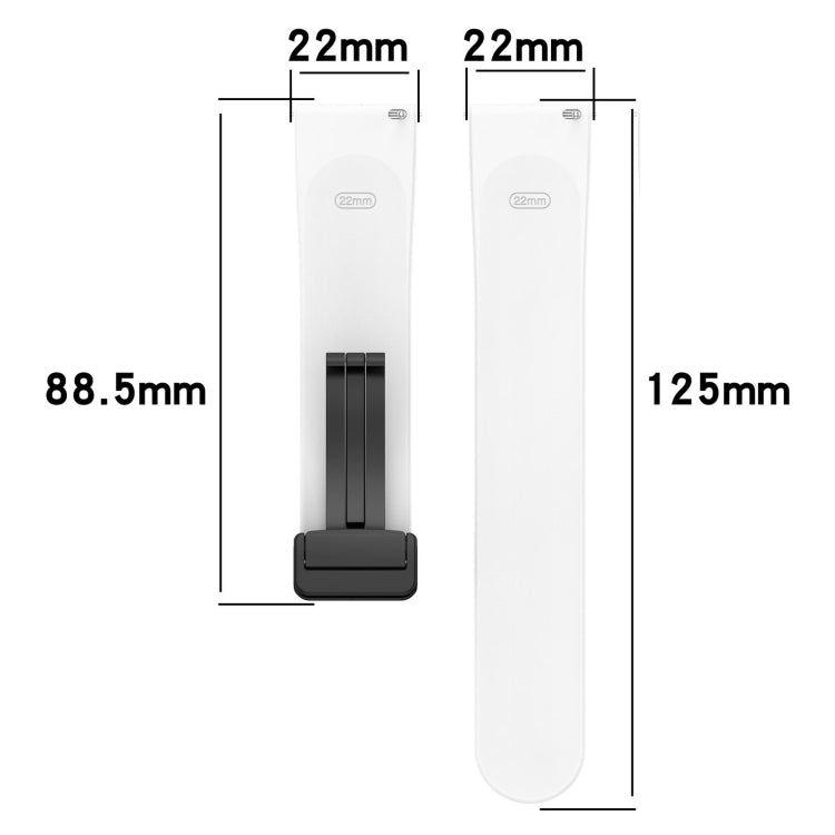 18mm Groove Folding Black Buckle Silicone Watch Band(Blue) - 18mm Bands by PMC TechLife | Online Shopping South Africa | PMC TechLife | Buy Now Pay Later Mobicred