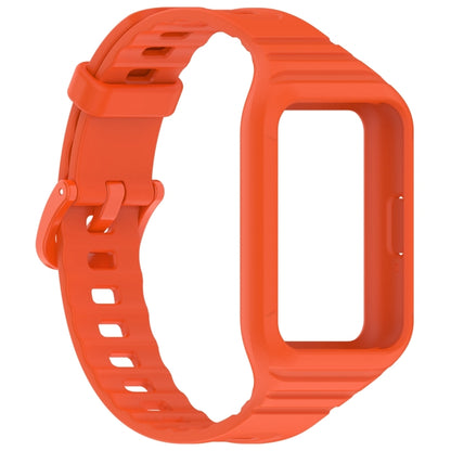 For Samsung Galaxy Fit 3 Solid Color Integrated TPU Watch Band(Orange) - Watch Bands by PMC Jewellery | Online Shopping South Africa | PMC Jewellery