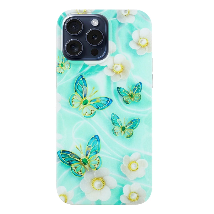 For iPhone 16 Pro Max Colorful Painting Pattern TPU Phone Case(Butterflies) - iPhone 16 Pro Max Cases by PMC TechLife | Online Shopping South Africa | PMC TechLife | Buy Now Pay Later Mobicred