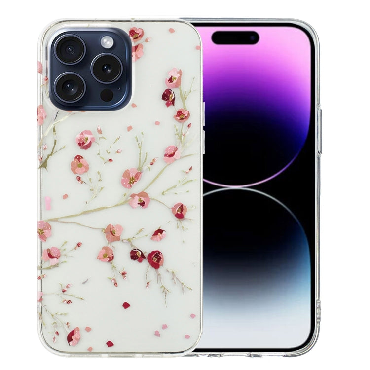 For iPhone 16 Pro Colorful Painting Pattern TPU Phone Case(Red Flowers) - iPhone 16 Pro Cases by PMC TechLife | Online Shopping South Africa | PMC TechLife | Buy Now Pay Later Mobicred