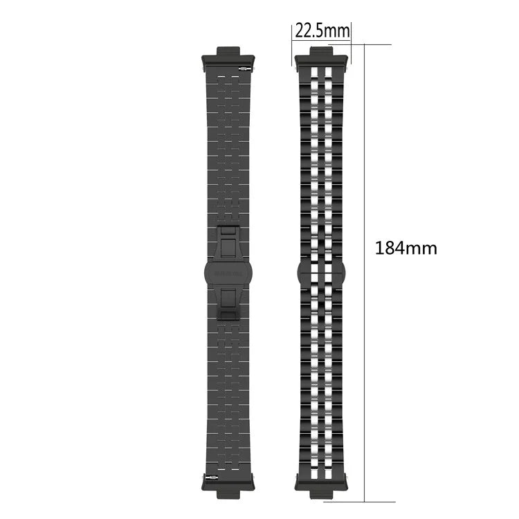 For Xiaomi Mi Band 8 Pro Five-bead Butterfly Buckle Metal Watch Band(Silver) - Watch Bands by PMC Jewellery | Online Shopping South Africa | PMC Jewellery