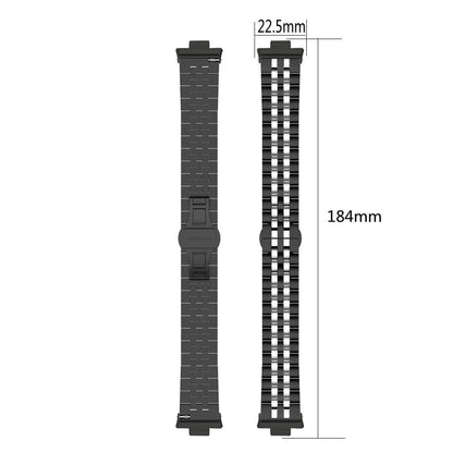 For Xiaomi Mi Band 8 Pro Five-bead Butterfly Buckle Metal Watch Band(Silver) - Watch Bands by PMC Jewellery | Online Shopping South Africa | PMC Jewellery