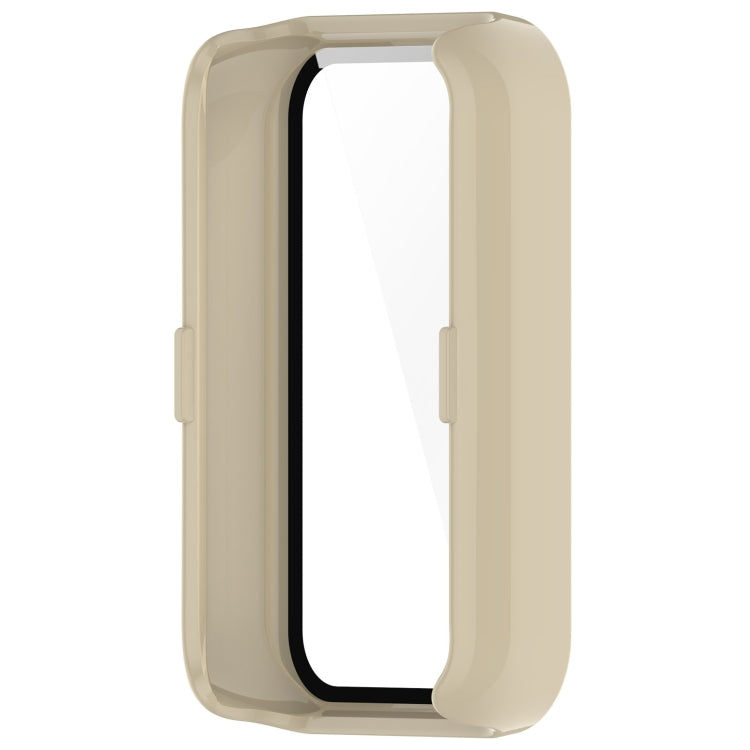 For Honor Band 9 PC + Tempered Film Integrated Watch Protective Case(Ivory White) - Watch Cases by PMC TechLife | Online Shopping South Africa | PMC TechLife