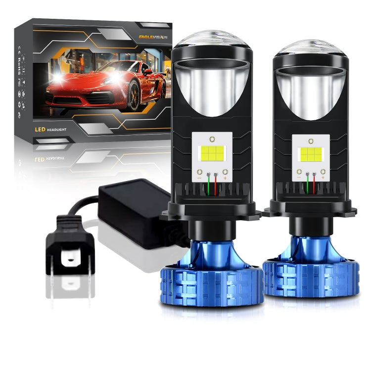 N4 1 Pair H4 Car mini Bifocal LED Lens Headlight(Black) - free shipping - PMC TechLife - Order now!