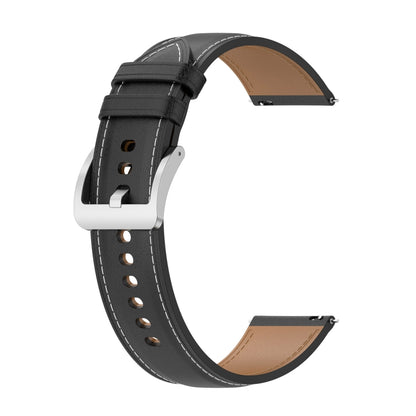 For Xiaomi Watch 2 22mm Genuine Leather Watch Band(Black) - Watch Bands by PMC Jewellery | Online Shopping South Africa | PMC Jewellery