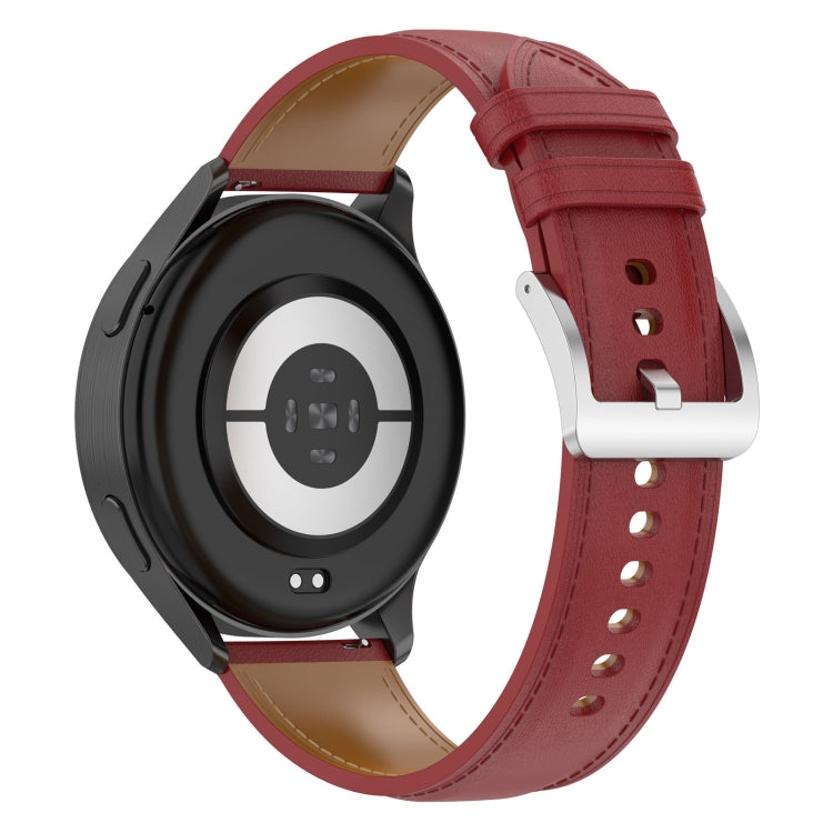For Xiaomi Watch 2 22mm Genuine Leather Watch Band(Red) - Watch Bands by PMC TechLife | Online Shopping South Africa | PMC TechLife