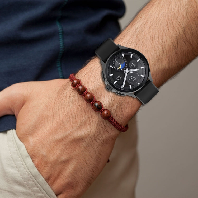 For Xiaomi Watch 2 Liquid Glossy Silver Buckle Silicone Watch Band(Dark Grey) - Watch Bands by PMC TechLife | Online Shopping South Africa | PMC TechLife