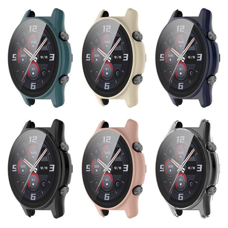 For Honor Watch GS 4 PC + Tempered Film Integrated Watch Protective Case(Ink Blue) - Watch Cases by PMC TechLife | Online Shopping South Africa | PMC TechLife
