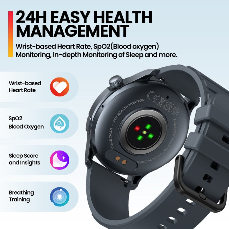Zeblaze Btalk 3 Pro 1.43 inch BT5.2 Fitness Wellness Smart Watch, Support Bluetooth Call / Sleep / Blood Oxygen / Heart Rate / Blood Pressure Health Monitor(Green) - Smart Watches by Zeblaze | Online Shopping South Africa | PMC Jewellery