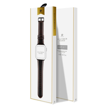 For Apple Watch Series 10 42mm DUX DUCIS Business Genuine Leather Watch Strap(Coffee) - Watch Bands by DUX DUCIS | Online Shopping South Africa | PMC Jewellery | Buy Now Pay Later Mobicred