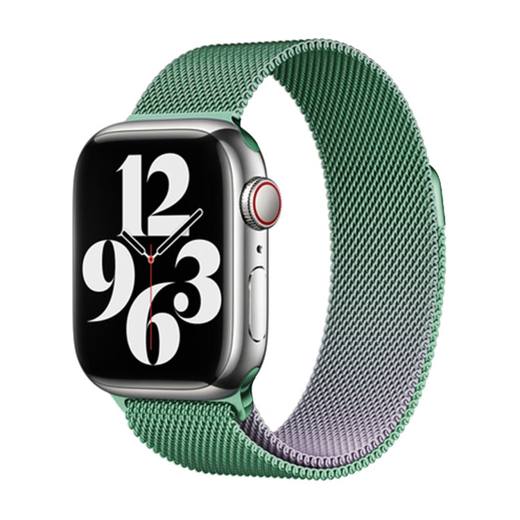 For Apple Watch Series 8 45mm Milan Gradient Loop Magnetic Buckle Watch Band(Light Violet) - Watch Bands by PMC TechLife | Online Shopping South Africa | PMC TechLife