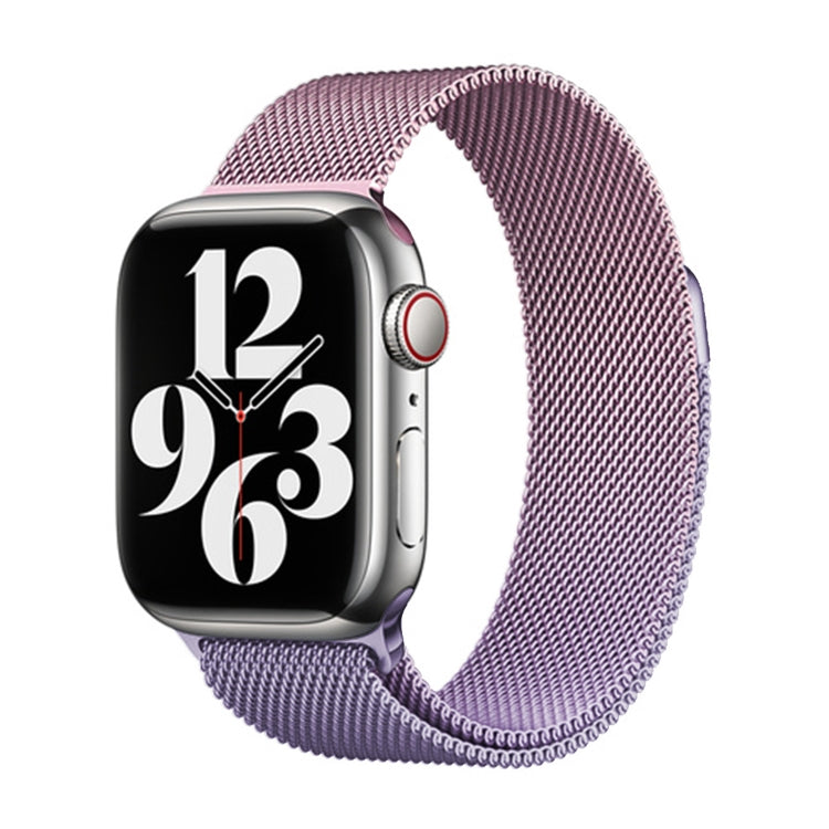 For Apple Watch 42mm Milan Gradient Loop Magnetic Buckle Watch Band(Pink Lavender) - Watch Bands by PMC TechLife | Online Shopping South Africa | PMC TechLife