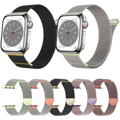 For Apple Watch Ultra 2 49mm Two Color Milanese Loop Magnetic Watch Band(Pink Purple) - Watch Bands by PMC Jewellery | Online Shopping South Africa | PMC Jewellery