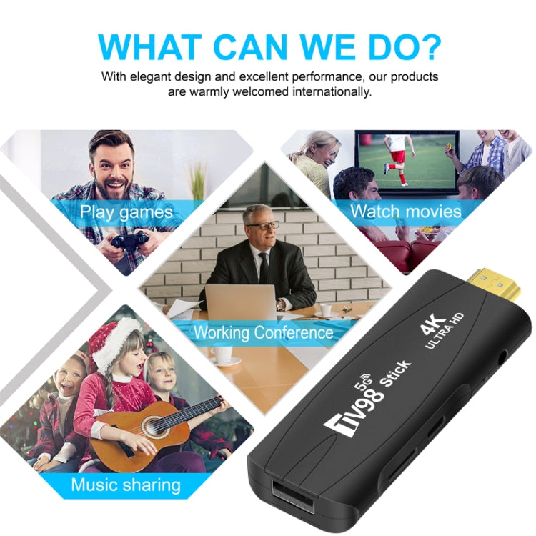 TV98 Rockchip 3228A Quad Core 4K HD Bluetooth Android TV Stick, RAM:2GB+16GB(AU Plug) - Android TV Sticks by PMC TechLife | Online Shopping South Africa | PMC TechLife | Buy Now Pay Later Mobicred