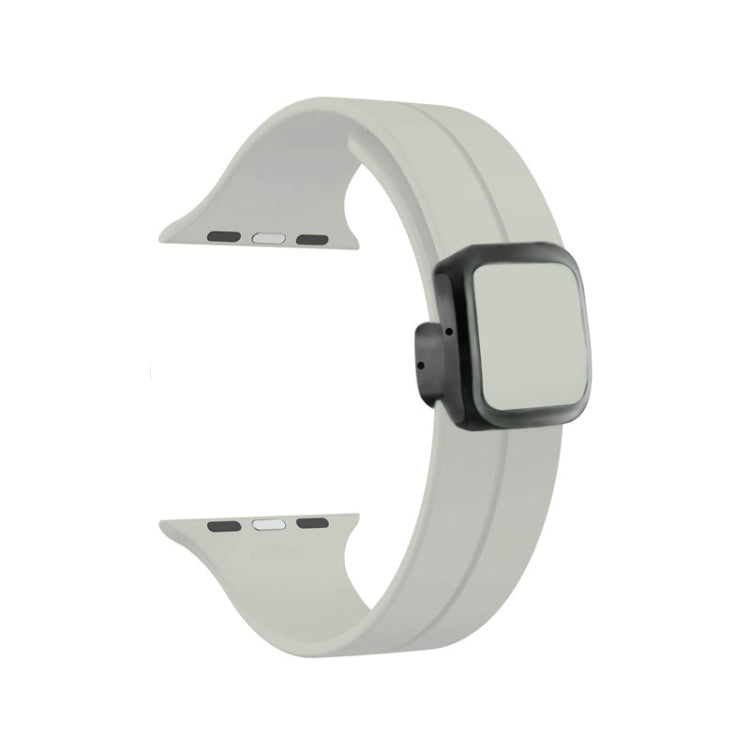 For Apple Watch Ultra 49mm Magnetic Square Buckle Silicone Watch Band(Starlight) - Watch Bands by PMC Jewellery | Online Shopping South Africa | PMC Jewellery