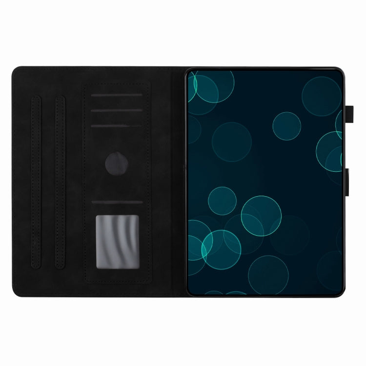 For Lenovo Tab M11/Xiaoxin Pad 11 2024 Coconut Tree Embossed Smart Leather Tablet Case(Black) - Lenovo by PMC Jewellery | Online Shopping South Africa | PMC Jewellery | Buy Now Pay Later Mobicred
