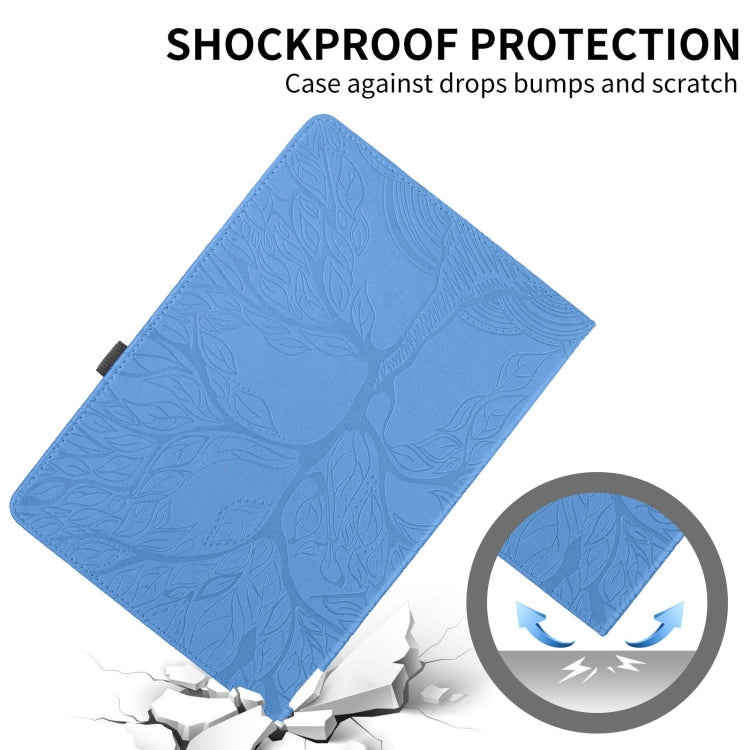 For Honor Pad 9 Tree Life Embossed Rotation Leather Tablet Case(Blue) - Honor by PMC TechLife | Online Shopping South Africa | PMC TechLife | Buy Now Pay Later Mobicred