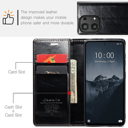 For Xiaomi Redmi Note 13 Pro 4G CaseMe 003 Crazy Horse Texture Flip Leather Phone Case(Black) - Note 13 Pro Cases by CaseMe | Online Shopping South Africa | PMC Jewellery | Buy Now Pay Later Mobicred