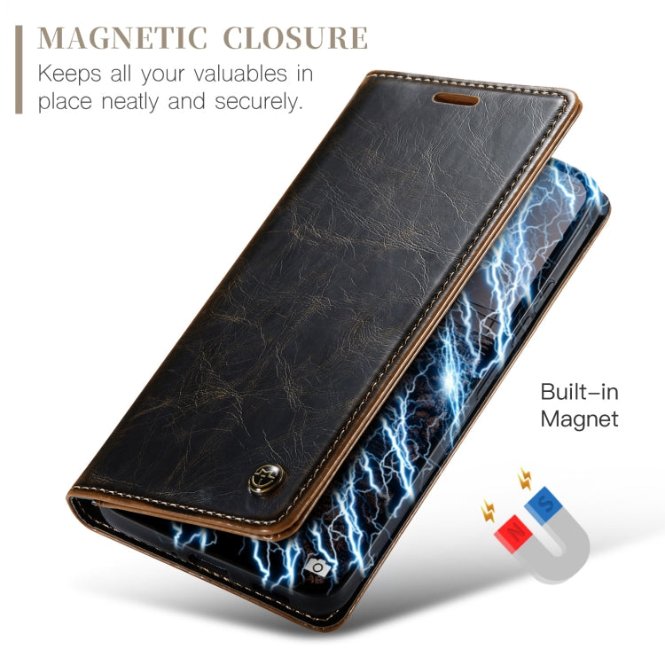 For Xiaomi Redmi Note 13 Pro+ 5G CaseMe 003 Crazy Horse Texture Flip Leather Phone Case(Coffee) - Xiaomi Cases by CaseMe | Online Shopping South Africa | PMC Jewellery | Buy Now Pay Later Mobicred