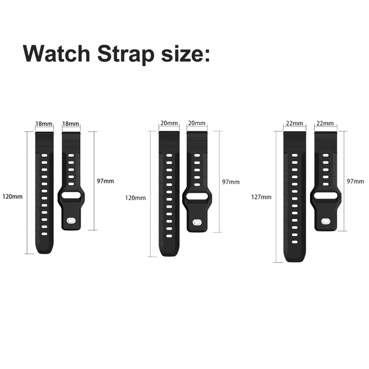 22mm Armor Silicone Watch Band(Yellow) - 22mm Bands by PMC TechLife | Online Shopping South Africa | PMC TechLife