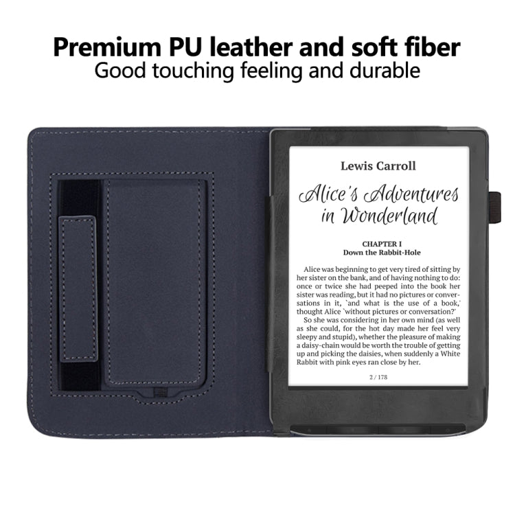 For Pocketbook Verse / Verse Pro Calfskin Leather Smart Tablet Case(Black) - Others by PMC TechLife | Online Shopping South Africa | PMC TechLife | Buy Now Pay Later Mobicred