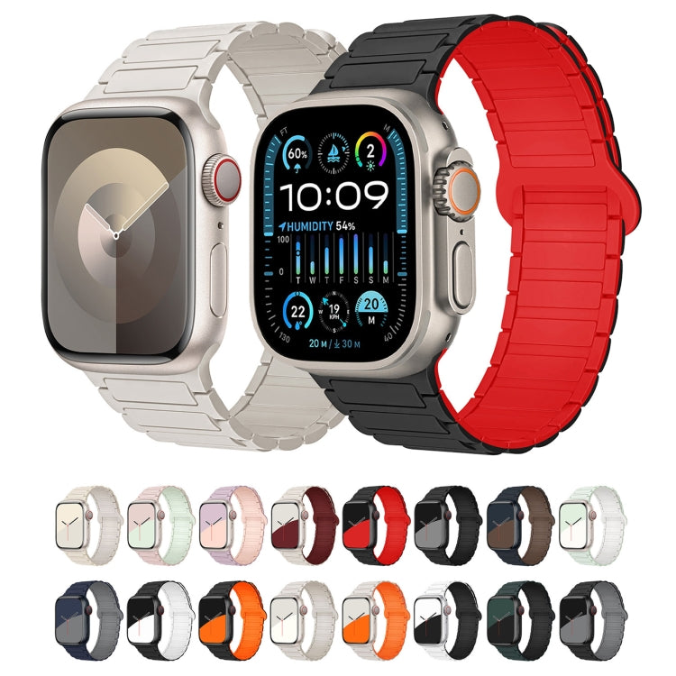 For Apple Watch SE 40mm I-Shaped Magnetic Silicone Watch Band(Black) - Watch Bands by PMC TechLife | Online Shopping South Africa | PMC TechLife | Buy Now Pay Later Mobicred