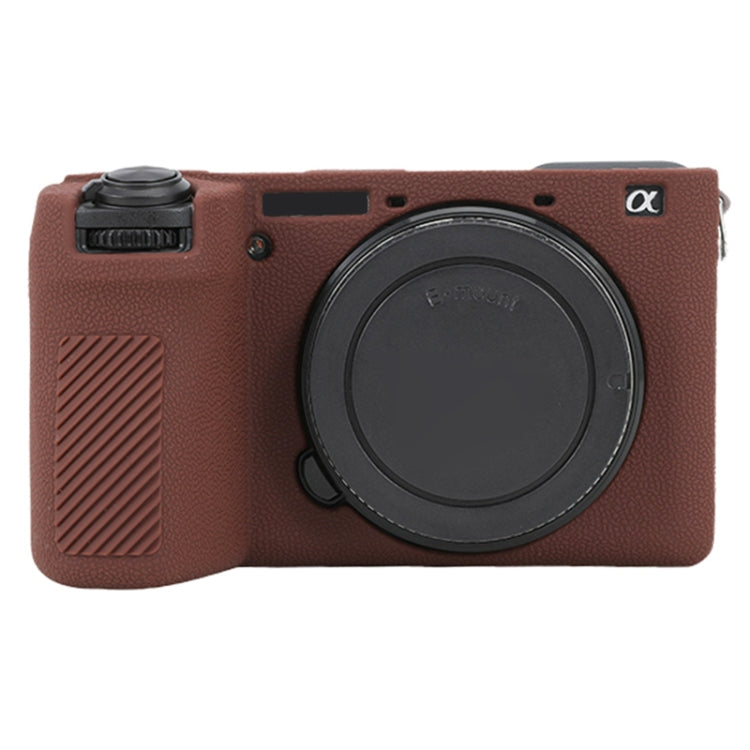 For Sony ILCE-6700 / A6700 Litchi Texture Soft Silicone Protective Case(Coffee) - free shipping - PMC TechLife - Order now!