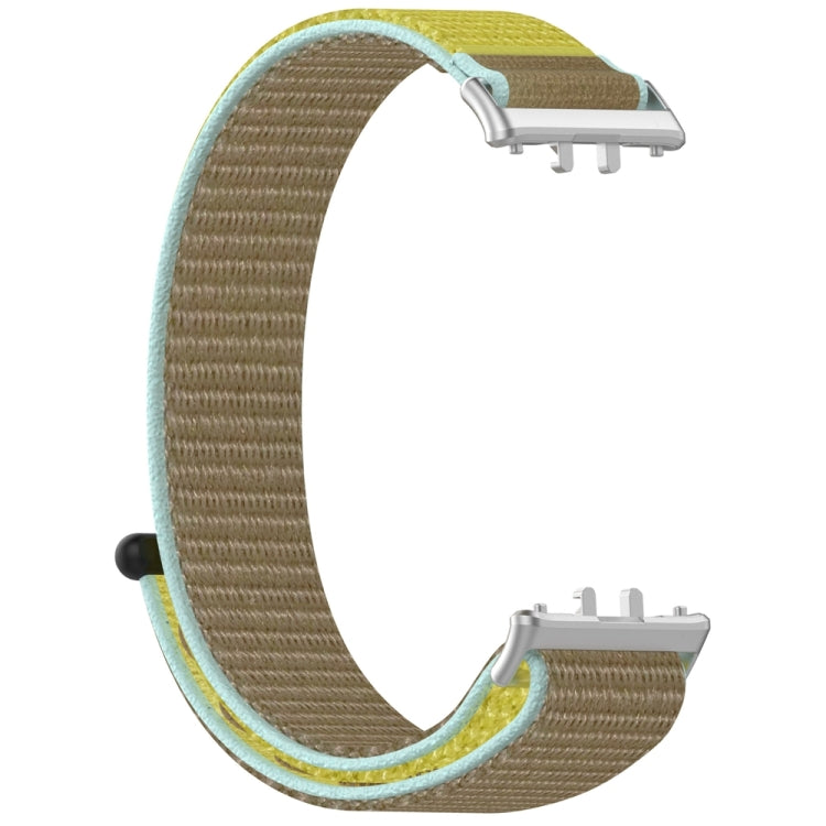 For Samsung Galaxy Fit 3 Nylon Loop Hook and Loop Fastener Watch Band(Camel) - Watch Bands by PMC TechLife | Online Shopping South Africa | PMC TechLife