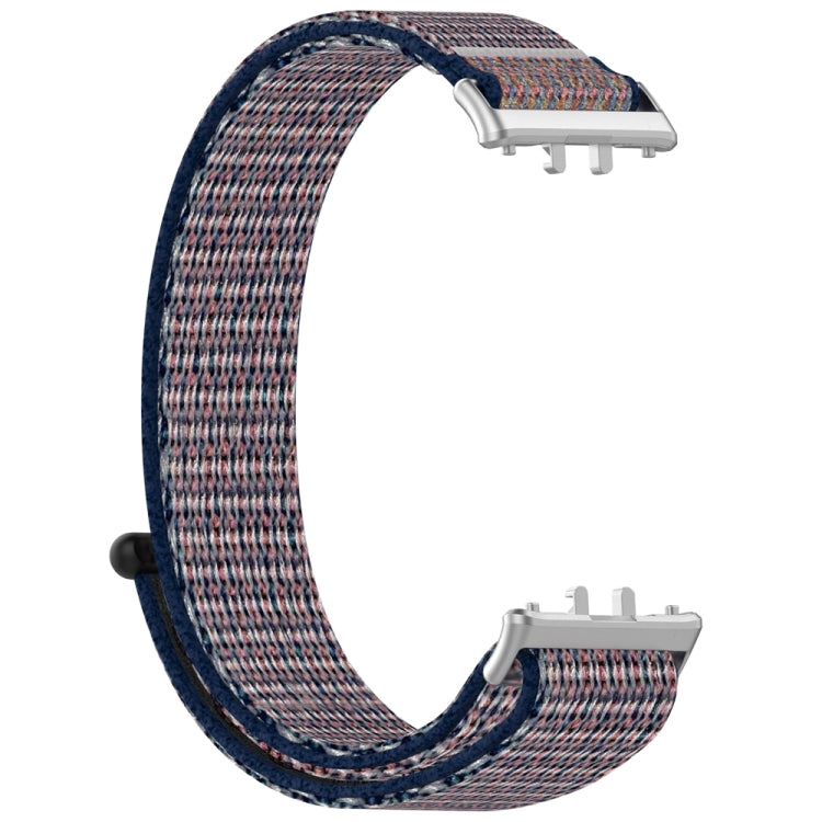 For Samsung Galaxy Fit 3 Nylon Loop Hook and Loop Fastener Watch Band(Midnight Blue) - Watch Bands by PMC TechLife | Online Shopping South Africa | PMC TechLife