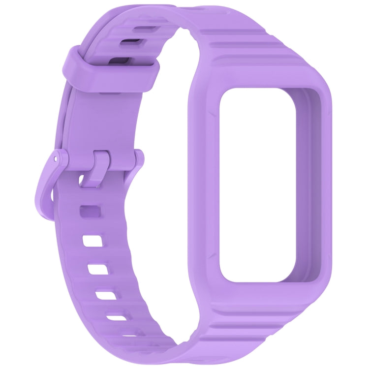 For Honor Band 9 Armor Integrated Silicone Watch Band(Purple) - Watch Bands by PMC TechLife | Online Shopping South Africa | PMC TechLife