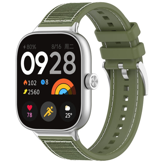 For Xiaomi Mi Band 8 Pro / Redmi Watch 4 Official Buckle Hybrid Nylon Braid Silicone Watch Band(Green) - Watch Bands by PMC Jewellery | Online Shopping South Africa | PMC Jewellery