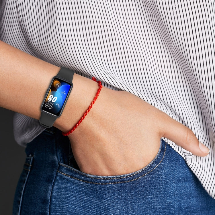 For Huawei Band 10 / 9 / 8 Solid Color Colorful Buckle Silicone Watch Band(Ivory White) - Watch Bands by PMC TechLife | Online Shopping South Africa | PMC TechLife | Buy Now Pay Later Mobicred