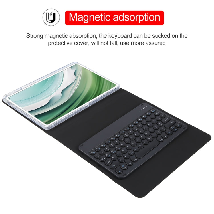 For Huawei MatePad Pro 11 2024 / 2022 Round Button Bluetooth Keyboard Rotatable Holder Leather Case(Black) - Huawei Keyboard by PMC TechLife | Online Shopping South Africa | PMC TechLife