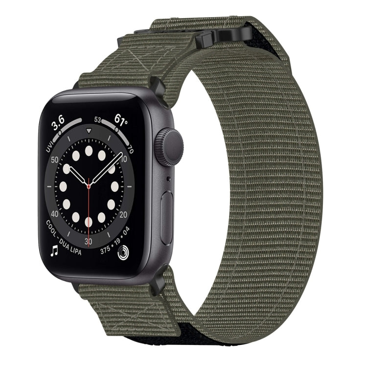 For Apple Watch Series 6 40mm Nylon Hook And Loop Fastener Watch Band(Grey) - Watch Bands by PMC TechLife | Online Shopping South Africa | PMC TechLife | Buy Now Pay Later Mobicred