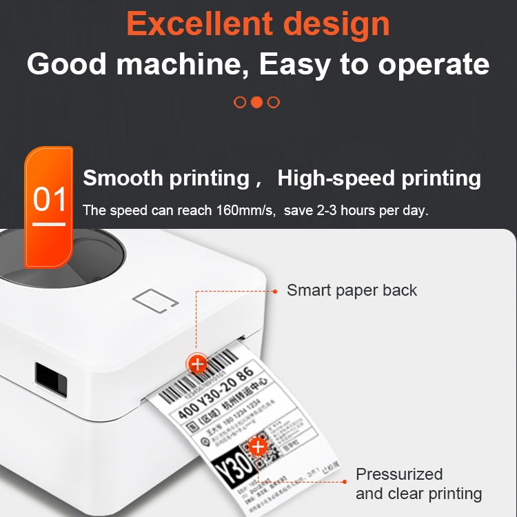 ZJ-9250 100x150mm USB Bluetooth Thermal Label Printer, Plug:UK Plug(Black) - Receipt Printers by PMC TechLife | Online Shopping South Africa | PMC TechLife | Buy Now Pay Later Mobicred