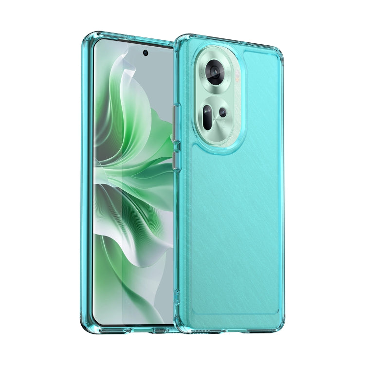 For OPPO Reno11 Global Candy Series TPU Phone Case(Transparent Blue) - Reno11 Cases by PMC Jewellery | Online Shopping South Africa | PMC Jewellery | Buy Now Pay Later Mobicred