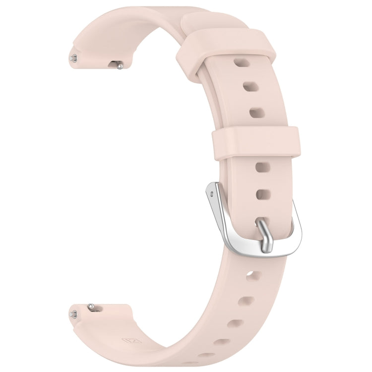 12mm Universal Solid Color Silver Buckle Silicone Watch Band(Light Pink) - 20mm Bands by PMC Jewellery | Online Shopping South Africa | PMC Jewellery