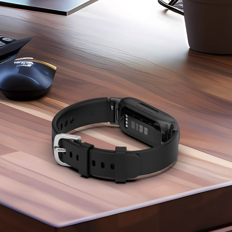 12mm Universal Solid Color Silver Buckle Silicone Watch Band(Black) - 20mm Bands by PMC TechLife | Online Shopping South Africa | PMC TechLife
