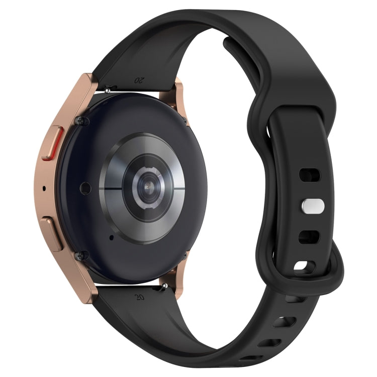 20mm Slim Reverse Buckle Silicone Watch Band(Black) - 20mm Bands by PMC TechLife | Online Shopping South Africa | PMC TechLife
