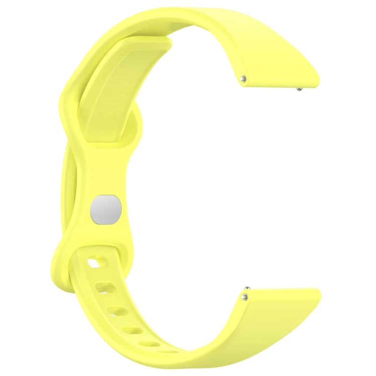 20mm Slim Reverse Buckle Silicone Watch Band(Bright Yellow) - 20mm Bands by PMC Jewellery | Online Shopping South Africa | PMC Jewellery