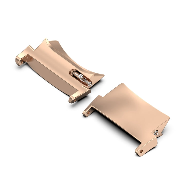 For OPPO Watch X / OnePlus Watch 2 1 Pair 22mm Watch Band Stainless Steel Connector(Rose Gold) - Watch Bands by PMC Jewellery | Online Shopping South Africa | PMC Jewellery